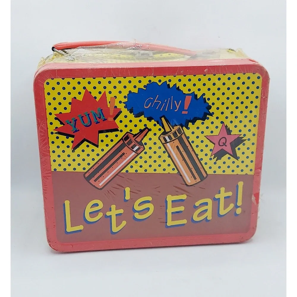 1990s G-Whiz Brainiaks Let's Eat Diner Metal Lunchbox